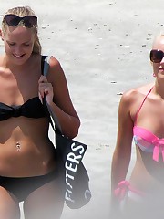 Awesome bikini babes on voyeur cam upskirt photo