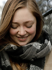 Portland does not have a lot of direct sunshine this time of year, but it does have Rose Fessenden, and that is more than enough reason for me to visit. Here she is teasing my socks off in a park. Hope you enjoy her unique beauty. upskirt photo