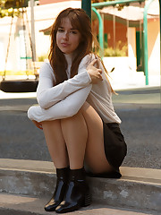 I photographed Marie Boitte on a windy day in San Francisco. She is a transplant from France. Supposedly Mark Twain wrote this about the city, The coldest winter I ever saw was the summer I spent in San Francisco. I mostly associate the Bay Area with non-existent parking spaces and the faint stench of human fecal matter wafting through the air. Bon appetit. upskirt picture