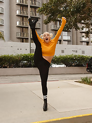 Peach M. Kennedy is another delightfully eccentric woman I have had the pleasure to photograph. This girl knows how to grab life by the balls. She travels, she writes, she models. Basically, she does whatever the hell she wants. A youth being well-lived. Peach and I screwed around in the LAX area. We ran into a convention for child acting. If you think your life is strange, check out one of these events. upskirt shot