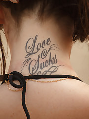 Getting back to Angela White. After our visit to the store, we drove down to Santa Monica Beach. In the trunk of my car, I had a small tent and Angela said she was an expert at pitching them. Who knew? The weather was a bit gloomy but Angela's personality managed to lure the sun out of the clouds momentarily. We brought out a measuring tape just to confirm how epic her dimensions are. Then, Angela showed me how a little saliva can go a long way when trying to stick a coin to one's skin. Creative and unafraid to get dirty, two more reasons why she is a star. upskirt picture