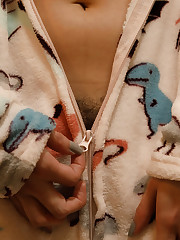 Lana Lovelace greeted me at her door in her full-bodied, dinosaur pajamas. She asked me what she should put on for the shoot. Like Cobain said, Come as you are. Lana is a strange mix of deviancy, anxiety, and curiosity. She says that half her fans love her bush and the other half hate it. Well, even Jesus couldn't get everyone to like him. Hope your holidays are as stress-free as possible. upskirt pic