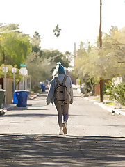 I photographed Vonnie Bean in Arizona. She is from a generation that is having to make sense of the mess that previous others have created. Vonnie is into fashion, music, and trends that I have never heard of. She doesn't excuse herself nor apologize when she burps. Did I ever tell you about my boyhood obsession with Garbage Pail Kids? My mother would get so pissed. More Vonnie to come. upskirt photo