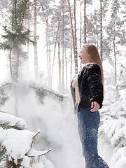 Alina, another Zishy contributor, took it upon herself to go out with her friend into the snow and take some pics for us. She didn't show me Lida Nowak beforehand, or discuss her ideas with the snow and location. Alina just knew it would all work out. Boy, was she right. Lida is daring, flexible, and incredible. I hope that all you have a happy new year. Part two will come. upskirt photo