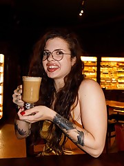 Keisha Grey takes me to one of her favorite coffeecigar shops for some caffeine and a Cuban sandwich. I learned that Keisha also shares a liking to the absurdist rock band, Primus. This woman understands great bass-playing and apparently can wail on one herself. We decided to form a band. We will call ourselves the Cuban Eggroll. Soon, you'll be able to stream our music for free. I can't wait. upskirt picture