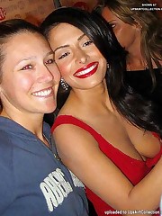 Drunk chippies bare off their beautiful breasts