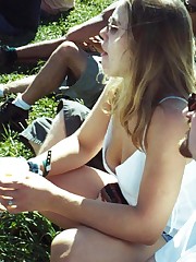 Downblouse parade upskirt pics