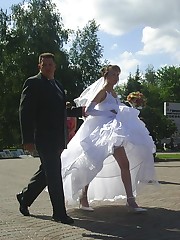 Naughty Brides upskirt photos
