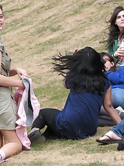 Real street upskirts - pics of teen hottie in mini