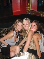 Luxurious partying girls downblouse photos