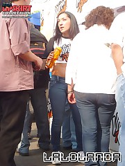 Tight jeans girls horny back view