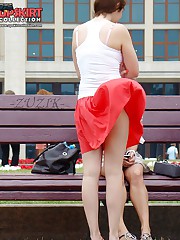 Black and white sexy thong up skirt