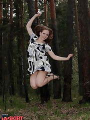 Girls follow me to show upskirts