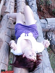 Wearing cloths that uncover upskirts