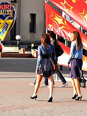 Babes losing panty down up the skirt