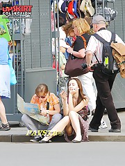 Girls bottom view with hot upskirts