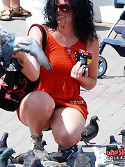 Nicely shaped amateurs upskirt shots