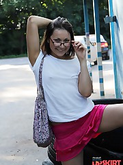 Solo upskirt of a beautiful amateur