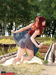 Cute shaved beaver of nyloned babe