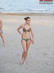 Colorful bikinis worn by sexy dolls