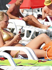 Hottest brunettes in erotic bikinis